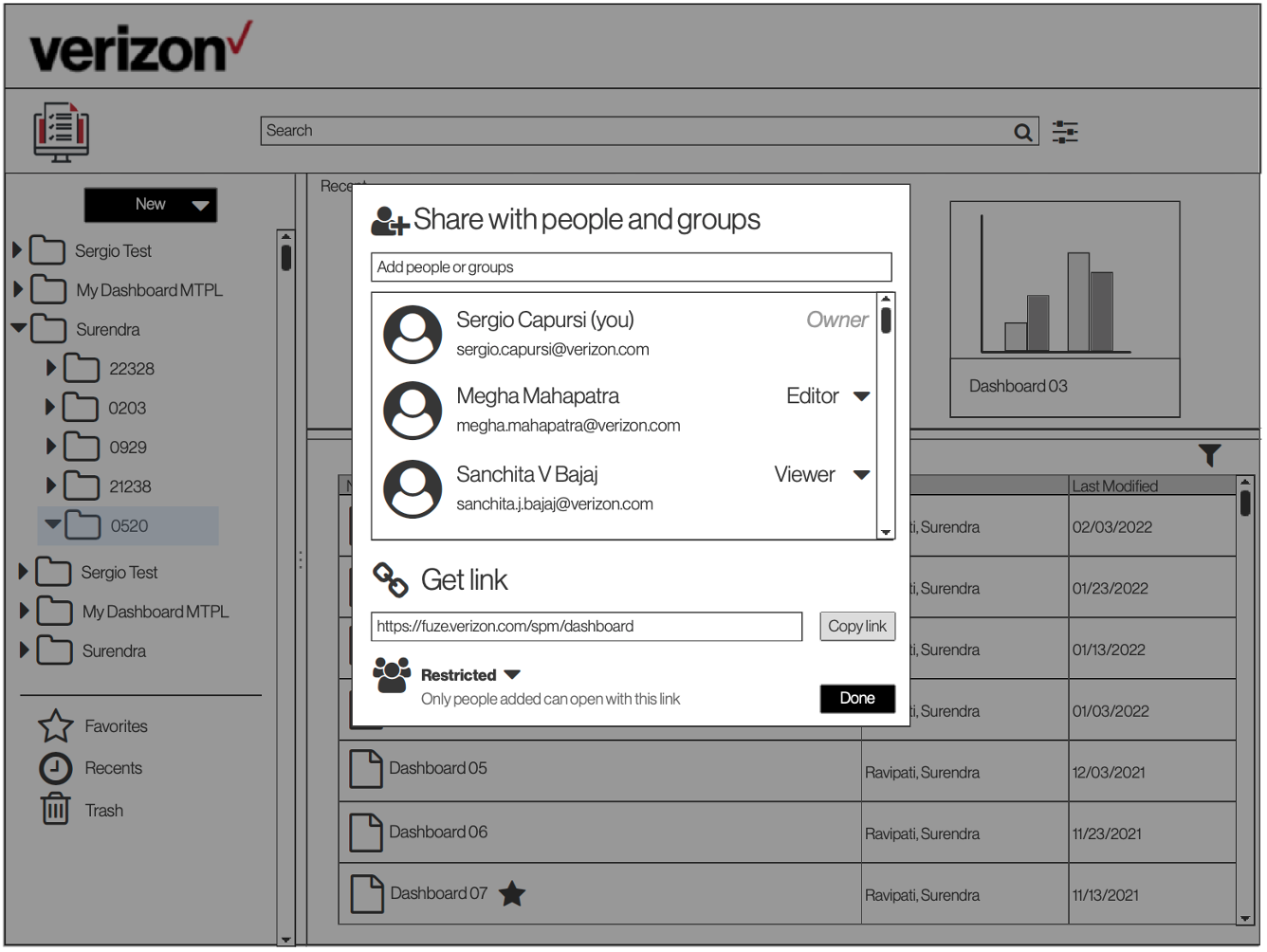 Verizon Site and Project Management Dashboard Case Study Sergio Capursi