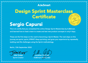 Design Sprint Certificate